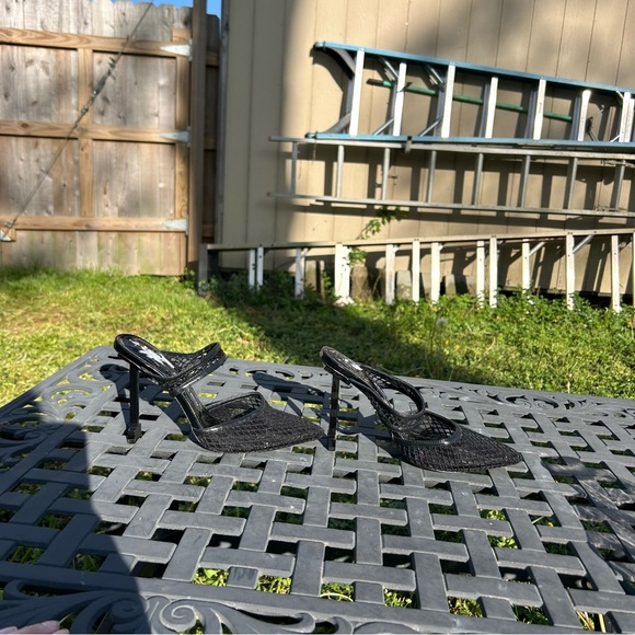 JESSICA RICH Ysabelle‎ Stiletto Fishnet Pointed Toe Pump in Black Size 39 (9 us) - Picture 2 of 9